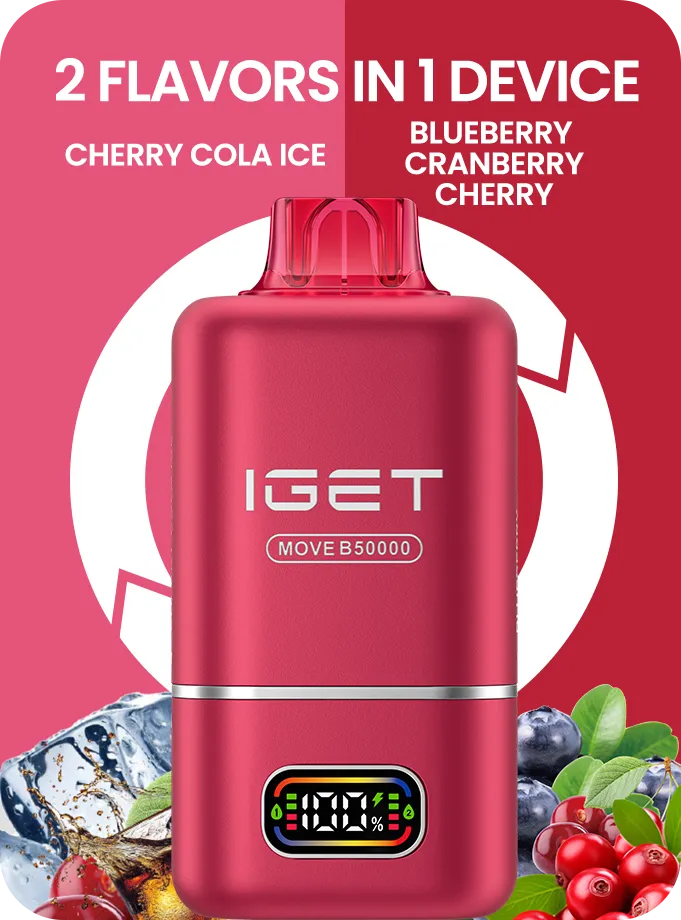 IGET MOVE B50000 (50k Puffs – 2 Flavours in 1 device) - Vape Shop Surat