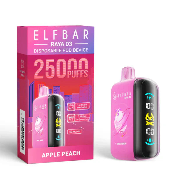 Elf Bar Raya D3 Apple peach – 25000 - Vape Shop Surat