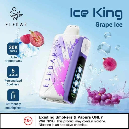 Elf Bar Ice King – Grape Ice – 30K - Vape Shop Surat