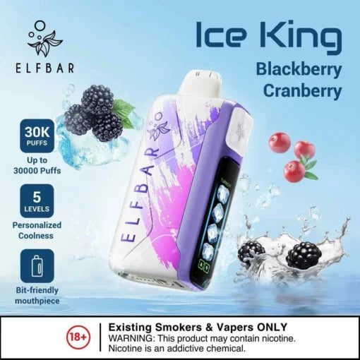 Elf Bar Ice King – Blackberry Cranberry – 30K - Vape Shop Surat