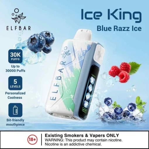 Elf Bar Ice King – Blue Razz Ice – 30K - Vape Shop Surat