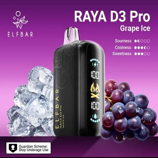 Elf bar Raya d3 pro -30k Grape ice - Vape Shop Surat