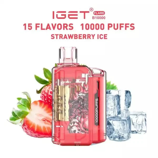IGET FLARE B10000 – Strawberry ice - Vape Shop Surat