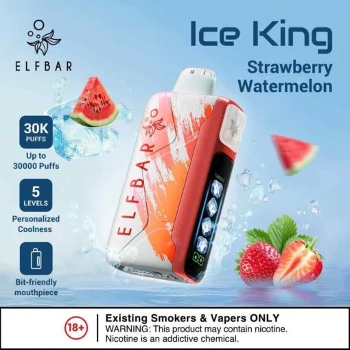 Elf Bar Ice King – Strawberry Watermelon – 30K - Vape Shop Surat
