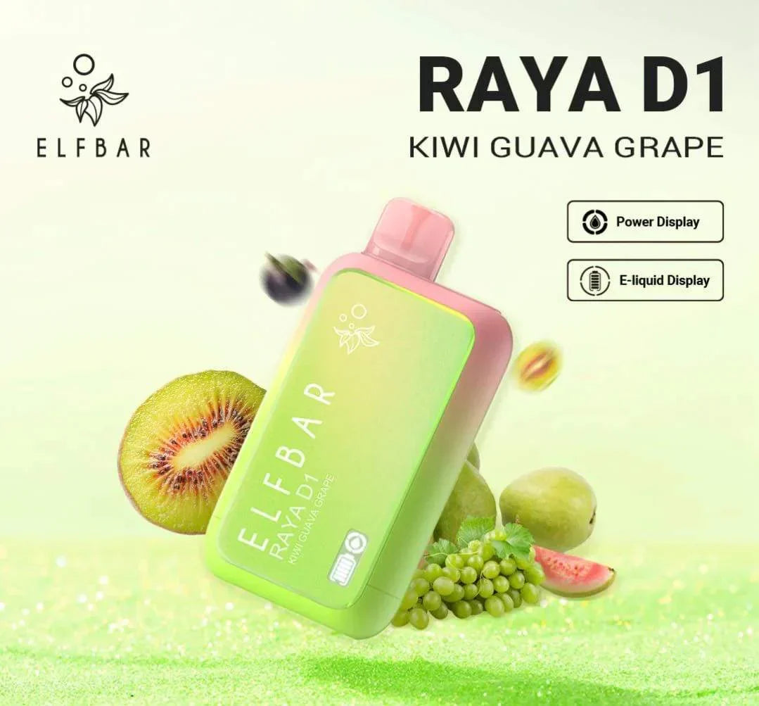 ELF BAR RAYA D1 – Kiwi Guava Grape - Vape Shop Surat