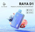 ELF BAR RAYA D1 – Peach Lychee Blackcurrant - Vape Shop Surat