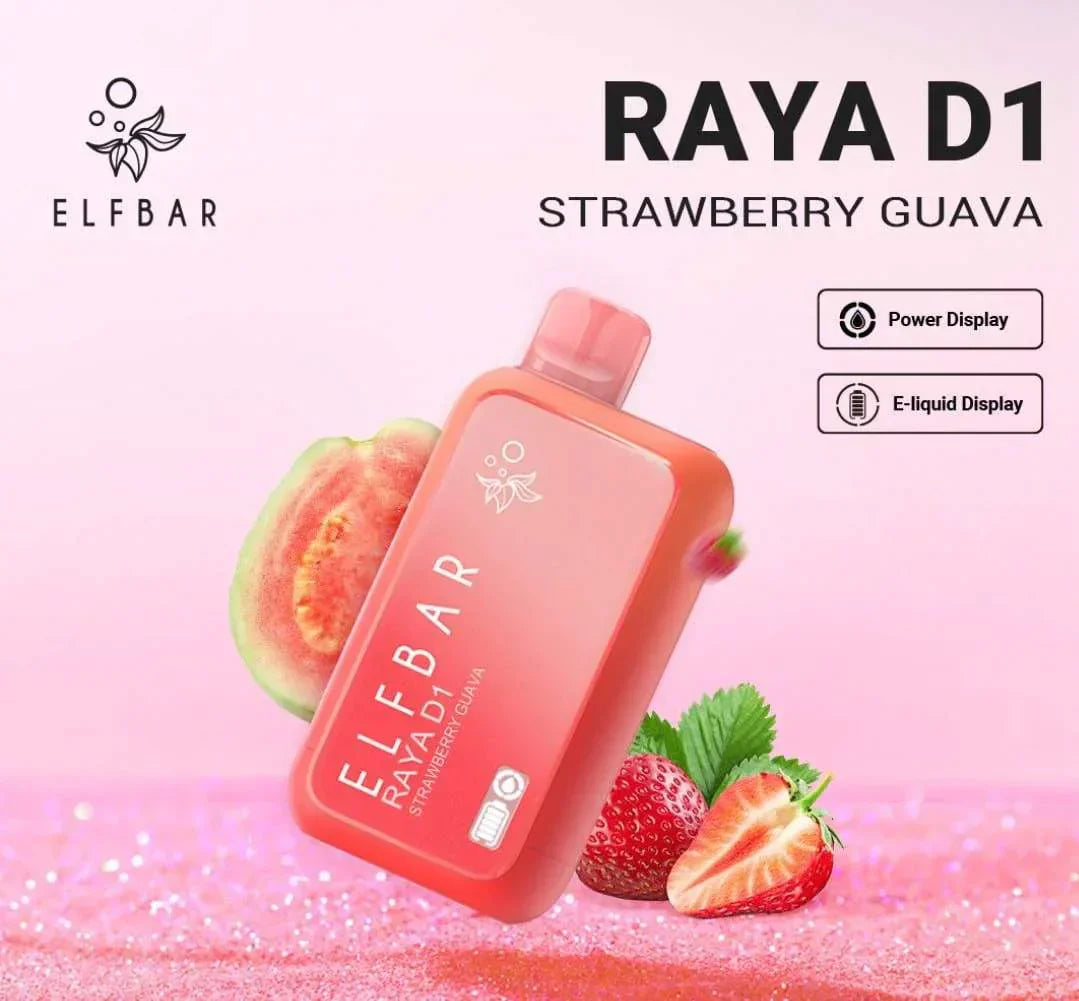ELF BAR RAYA D1 – Strawberry Guava - Vape Shop Surat